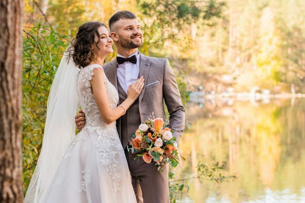 Bride with bouquet